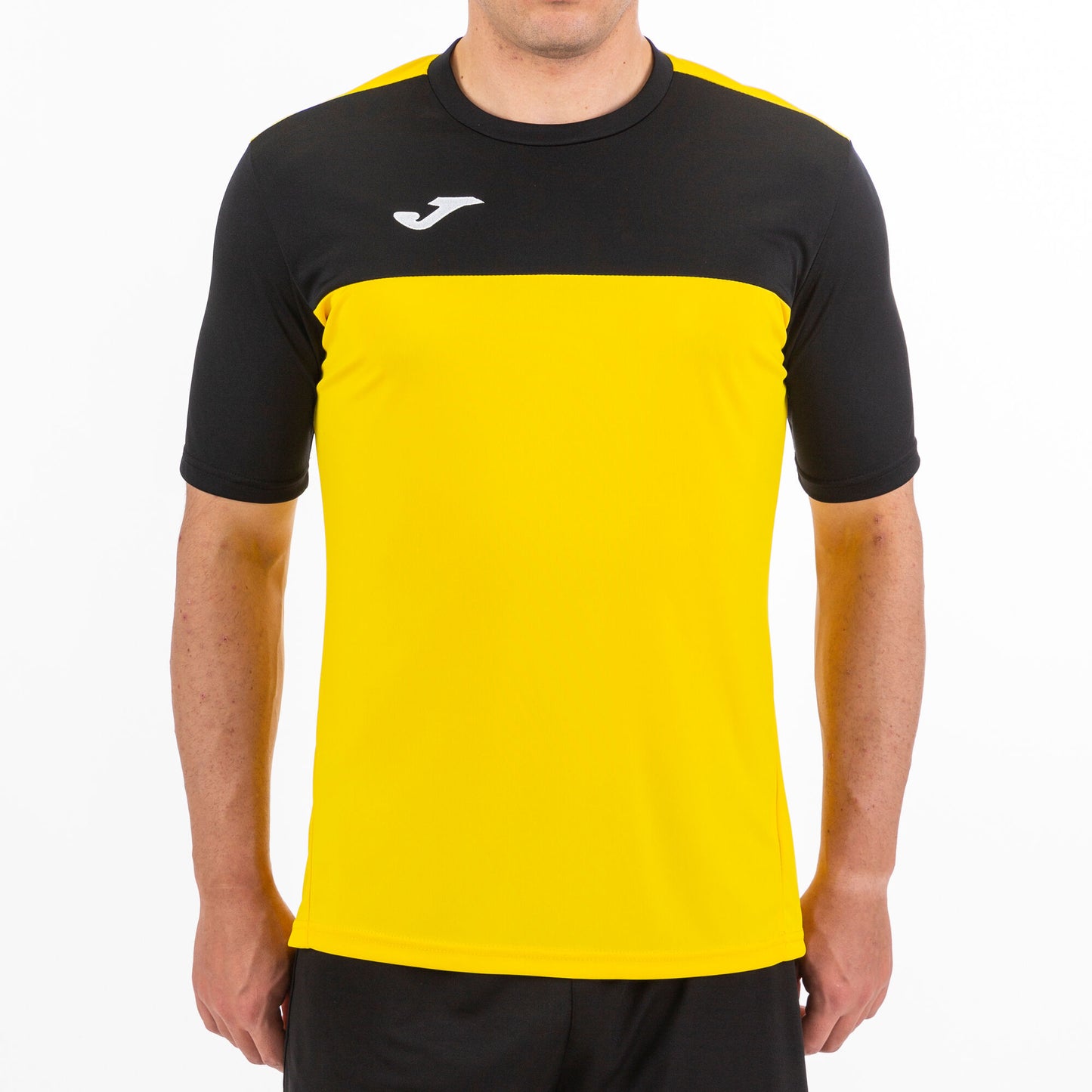 T-shirt manga curta homem Winner amarelo preto