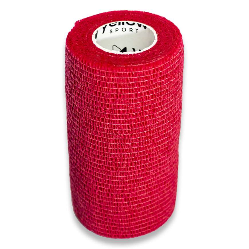 Ligaduras elásticas coesivas não tecido 198-210 Vermelho 10cmx4,5m Cx. c/ 12 uni.