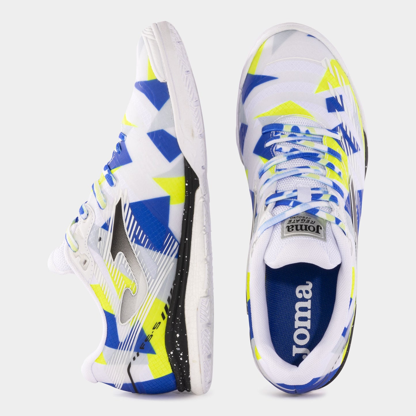 Sapatilhas futsal Regate Rebound 24 indoor branco amarelo