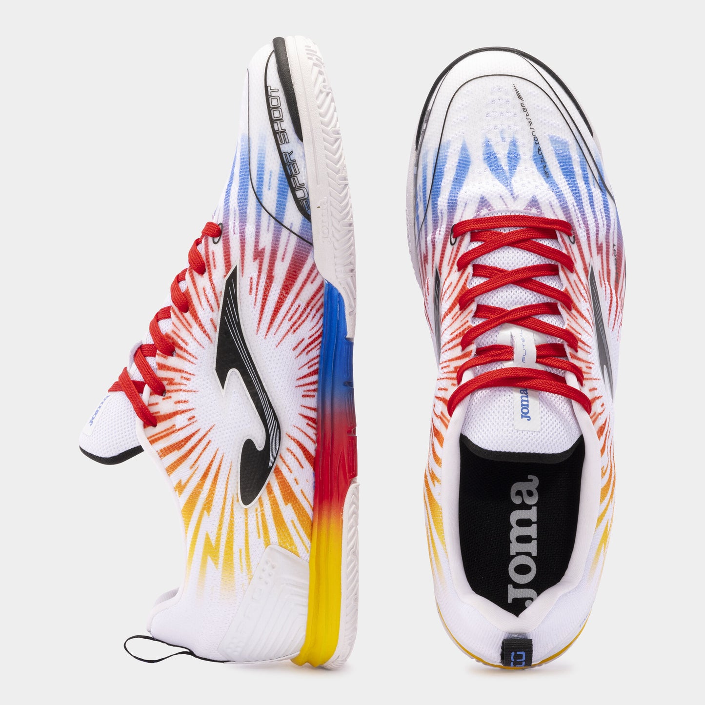 Sapatilhas futsal Tactico 24 indoor branco vermelho