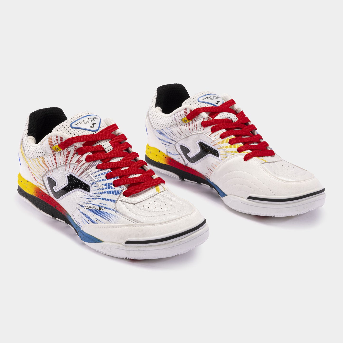 Sapatilhas futsal Top Flex Rebound 24 indoor branco vermelho