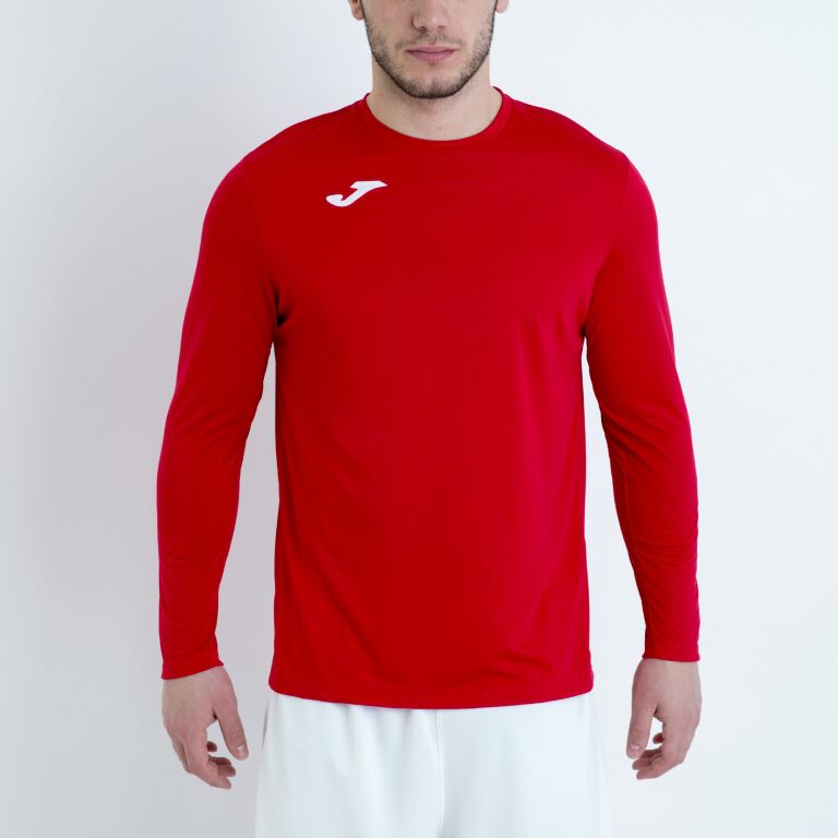 T-shirt manga comprida homem Combi vermelho