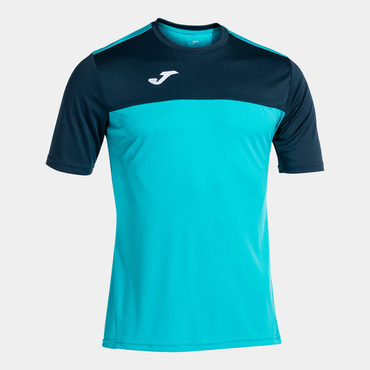 T-shirt manga curta homem Winner azul-turquesa fluorescente azul marinho