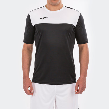 T-shirt manga curta homem Winner preto branco