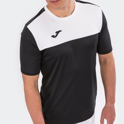 T-shirt manga curta homem Winner preto branco