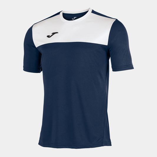 T-shirt manga curta homem Winner azul marinho branco