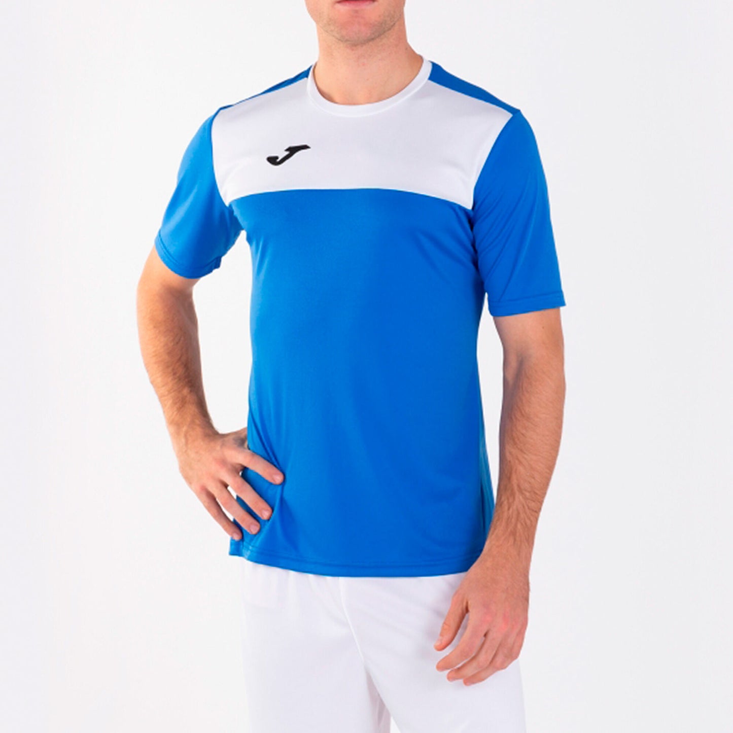 T-shirt manga curta homem Winner azul royal branco