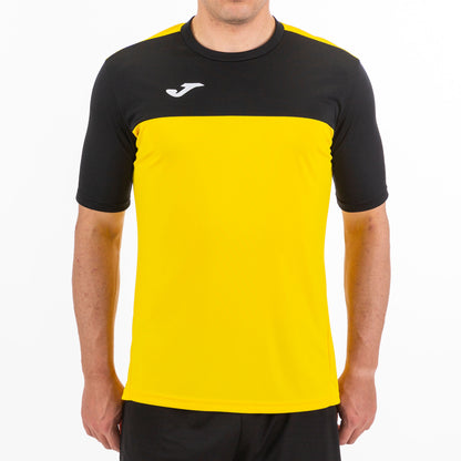 T-shirt manga curta homem Winner amarelo preto