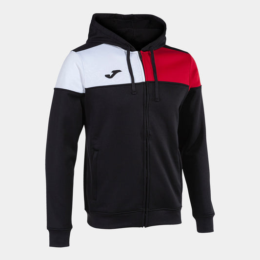 Casaco com capuz homem Crew V preto vermelho