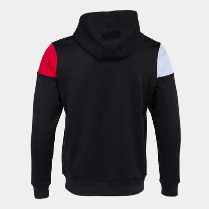 Casaco com capuz homem Crew V preto vermelho