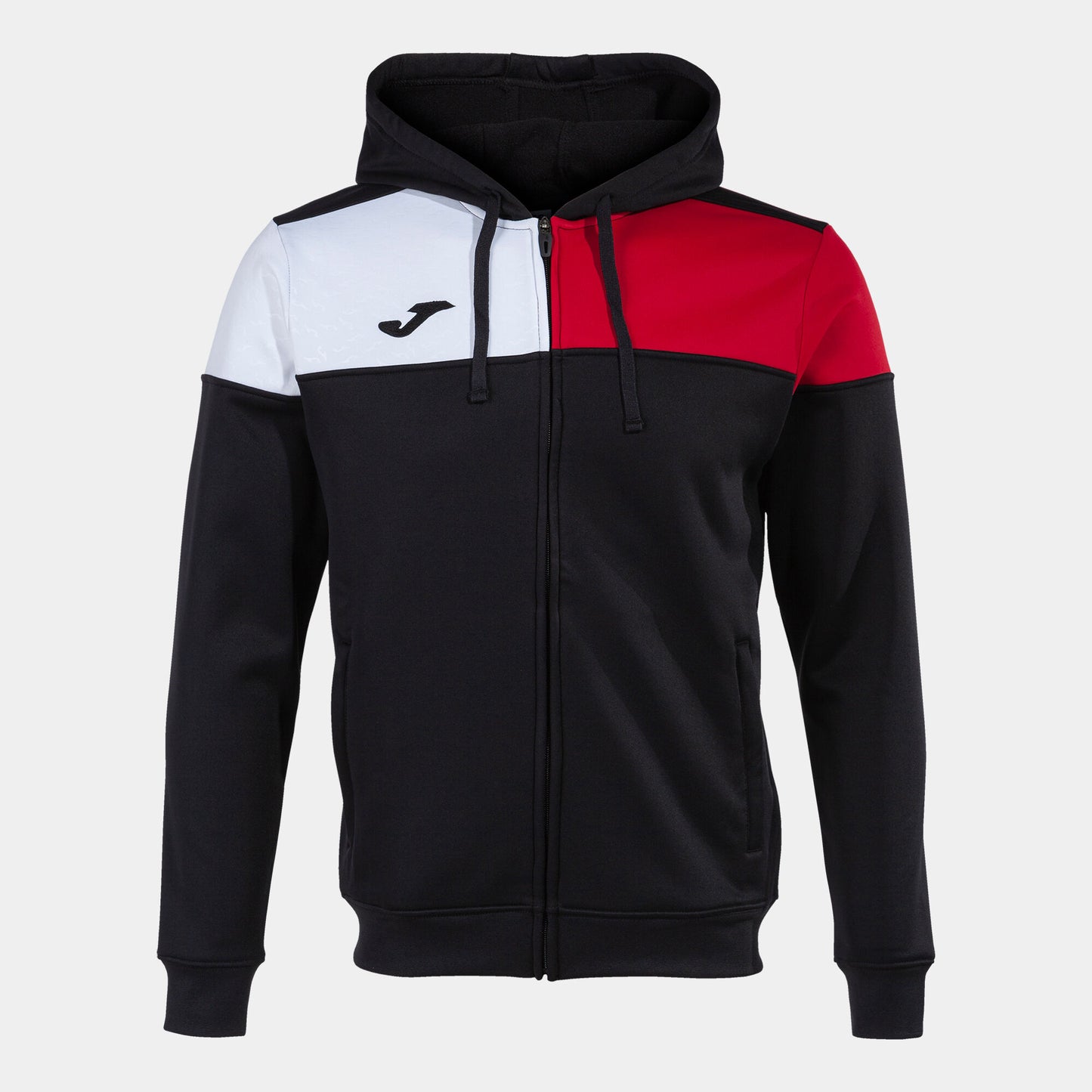 Casaco com capuz homem Crew V preto vermelho