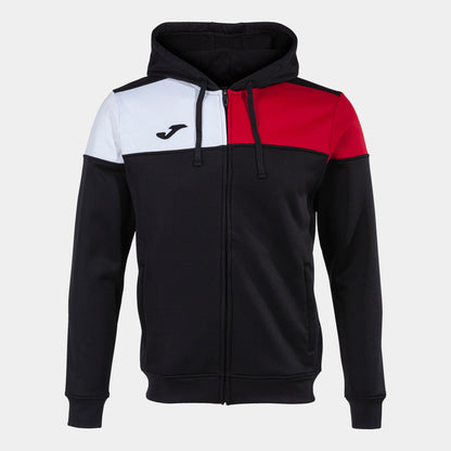 Casaco com capuz homem Crew V preto vermelho