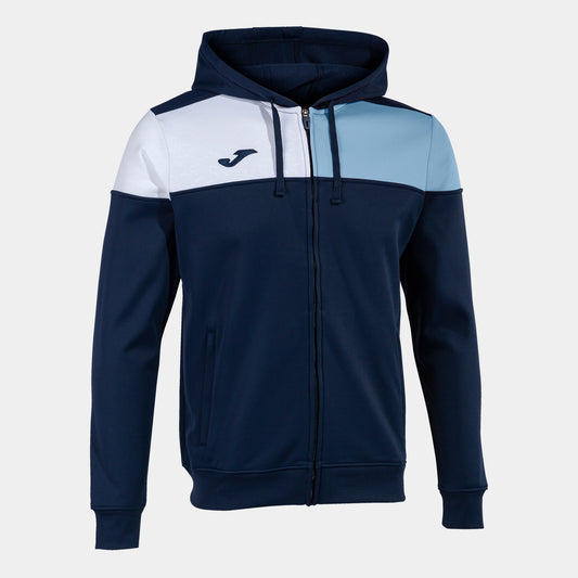 Casaco com capuz homem Crew V azul marinho azul-celeste