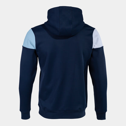 Casaco com capuz homem Crew V azul marinho azul-celeste