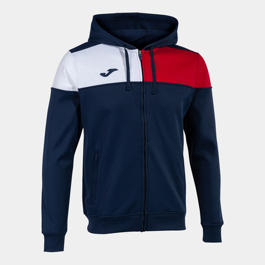 Casaco com capuz homem Crew V azul marinho vermelho