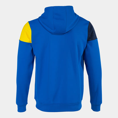 Casaco com capuz homem Crew V azul royal amarelo