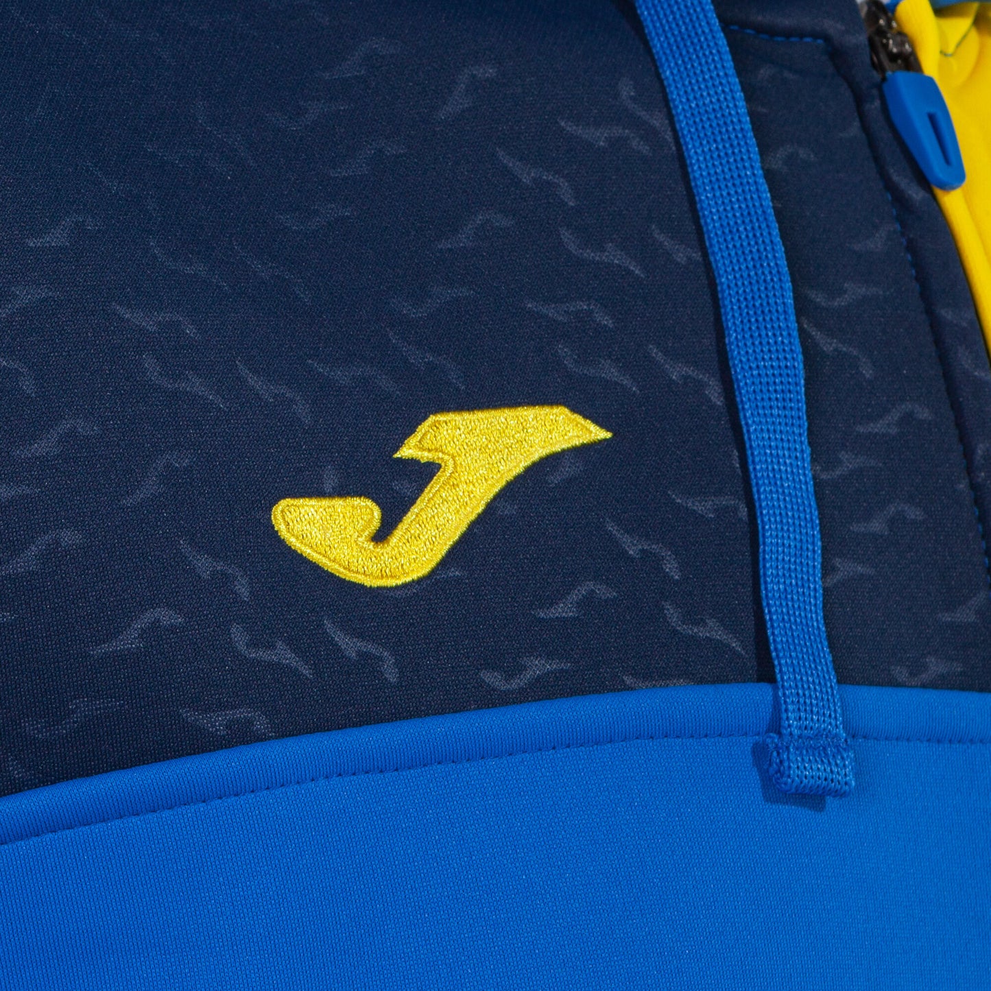Casaco com capuz homem Crew V azul royal amarelo
