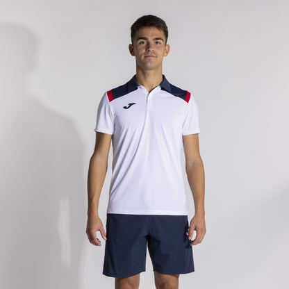 Pólo m/c homem Toledo branco azul marinho