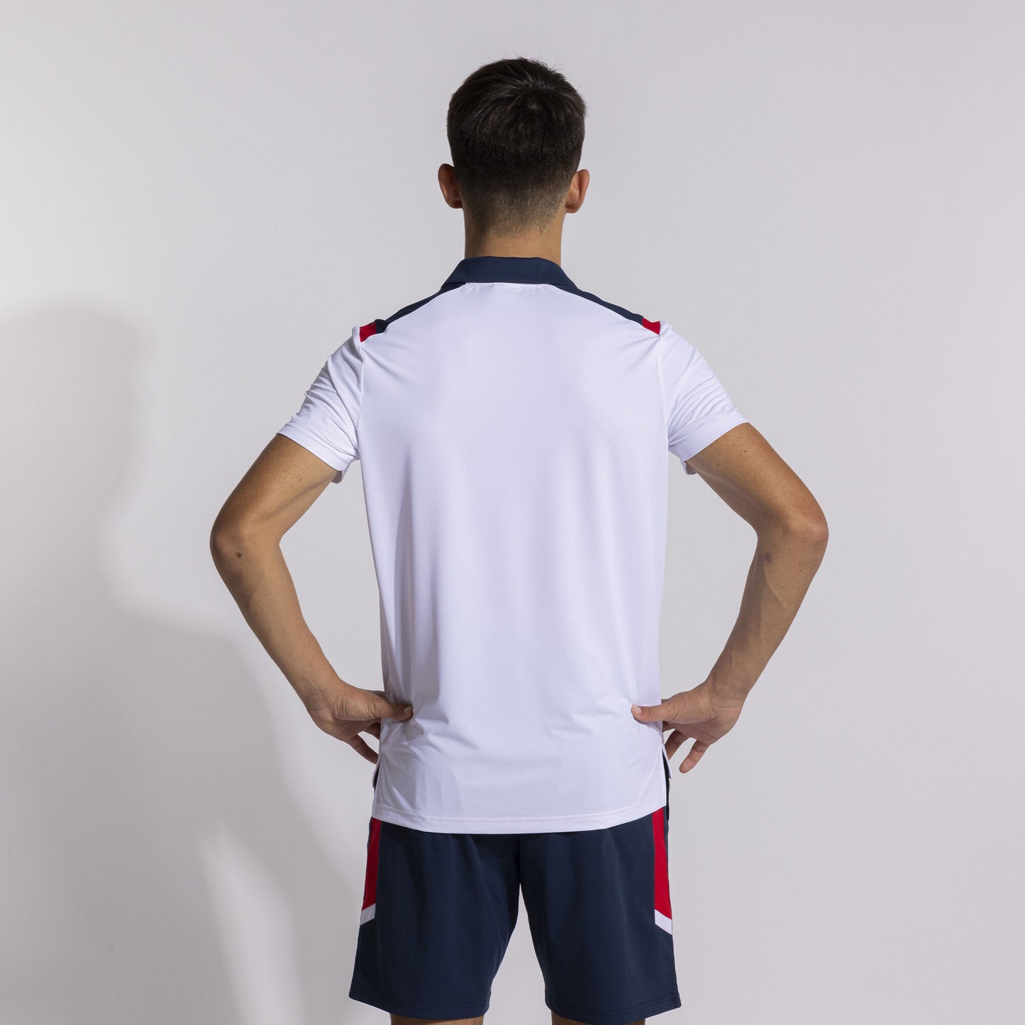 Pólo m/c homem Toledo branco azul marinho