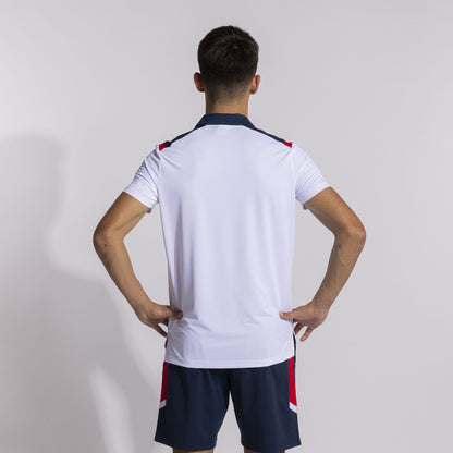 Pólo m/c homem Toledo branco azul marinho