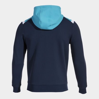 Casaco com capuz homem Toledo azul marinho azul-turquesa fluorescente