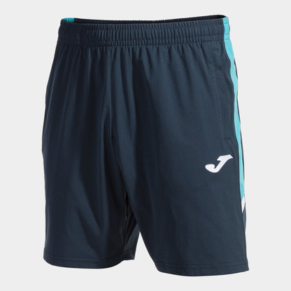Bermuda calção homem Montreal II azul marinho azul-turquesa fluorescente
