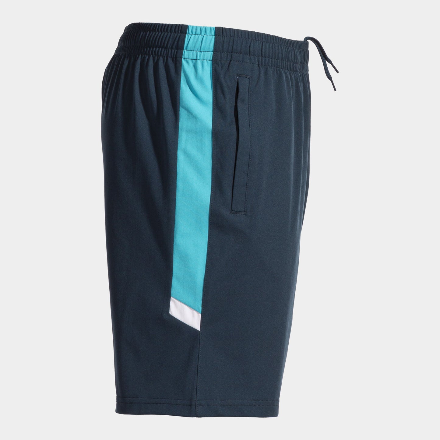 Bermuda calção homem Montreal II azul marinho azul-turquesa fluorescente