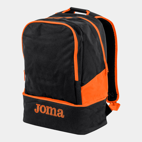 Mochila Estadio III preto laranja fluorescente