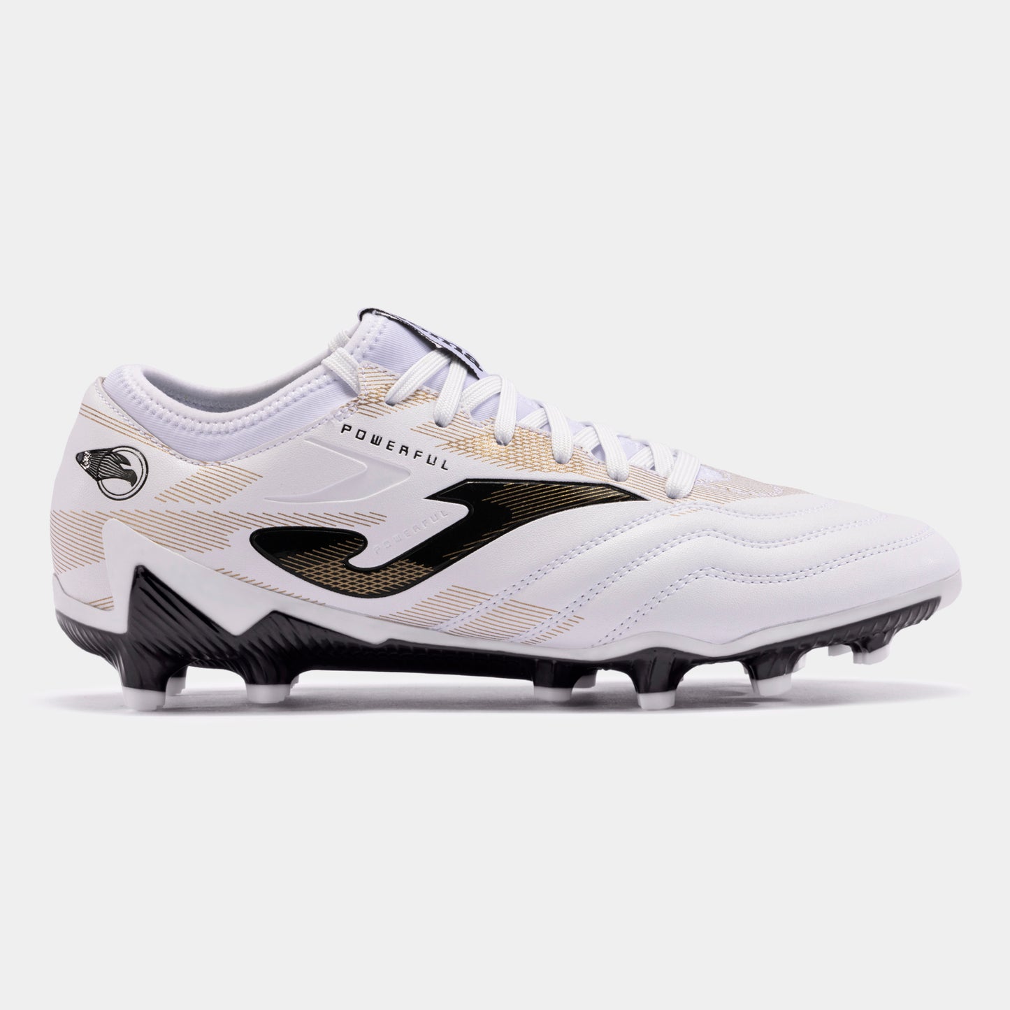 Chuteiras Powerful 24 terreno forme FG branco dourado