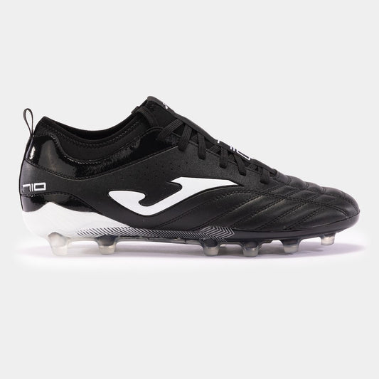 Chuteiras Numero-10 24 terreno forme FG preto branco