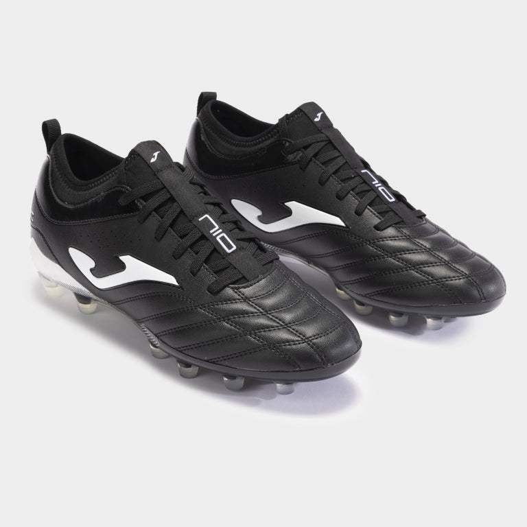 Chuteiras Numero-10 24 terreno forme FG preto branco