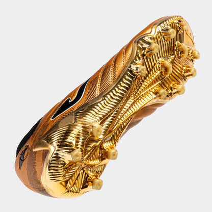 Chuteiras Powerful Cup 24 terreno forme FG dourado preto