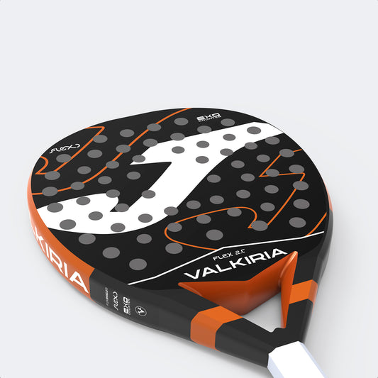 RAQUETE DE PÁDEL VALKIRIA FLEX NEGRO NARANJA FLUOR