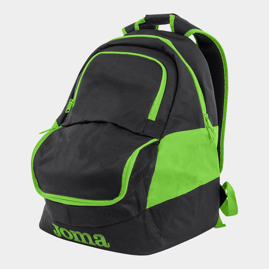 Mochila Diamond II preto verde fluorescente