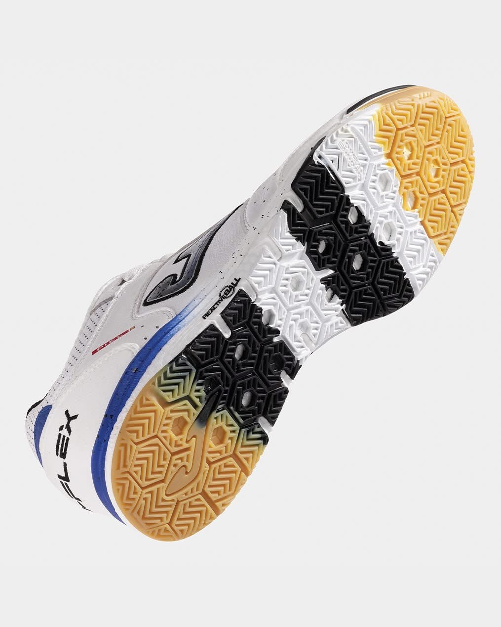SAPATILHAS TOP FLEX REBOUND BRANCO E AZUL INDOOR