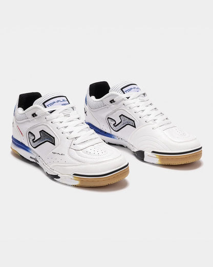 SAPATILHAS TOP FLEX REBOUND BRANCO E AZUL INDOOR