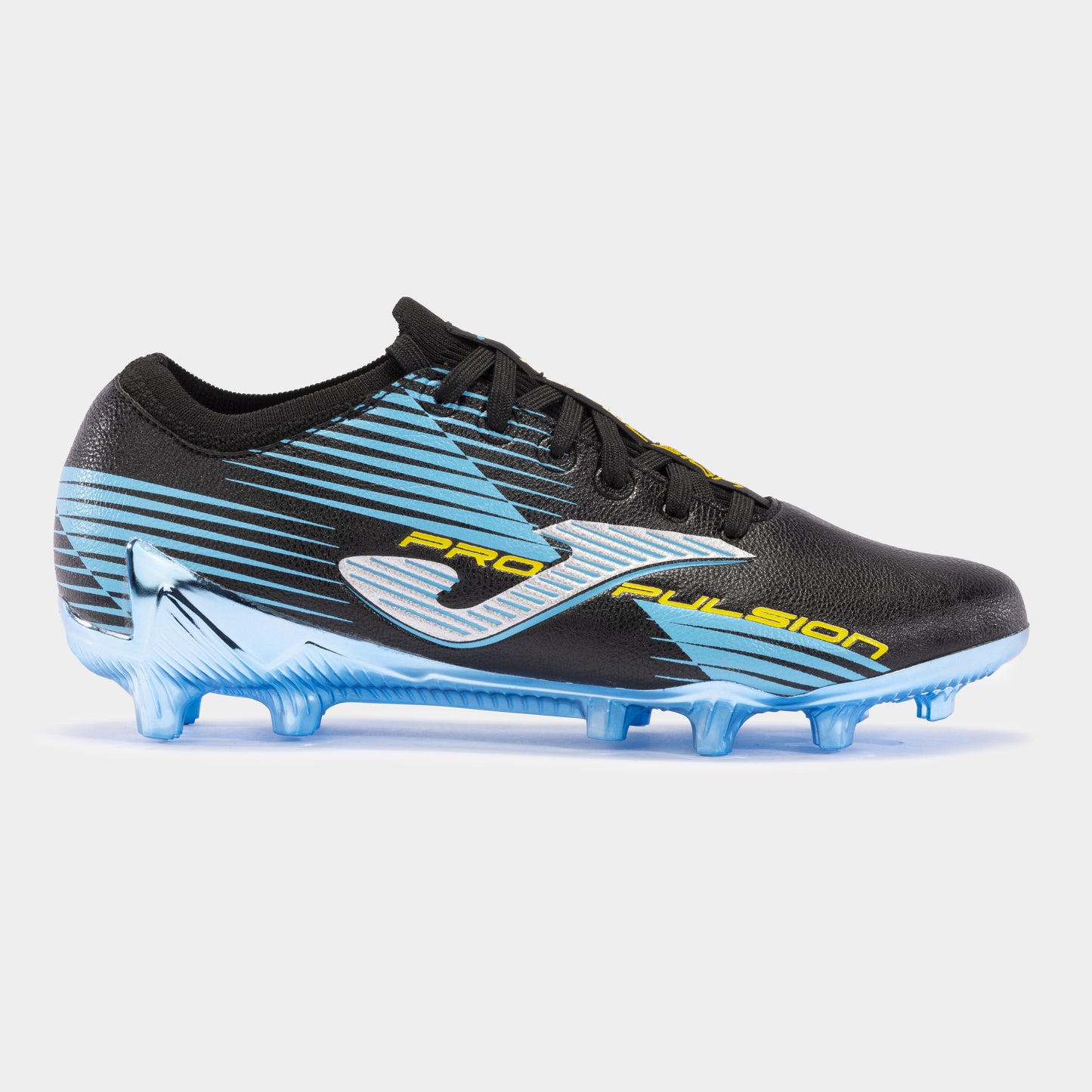 Chuteiras Propulsion Cup 24 terreno forme FG preto azul-turquesa