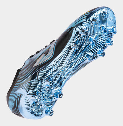 Chuteiras Propulsion Cup 24 terreno forme FG preto azul-turquesa