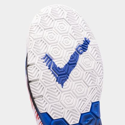 Sapatilhas futsal Tactico 24 indoor branco vermelho