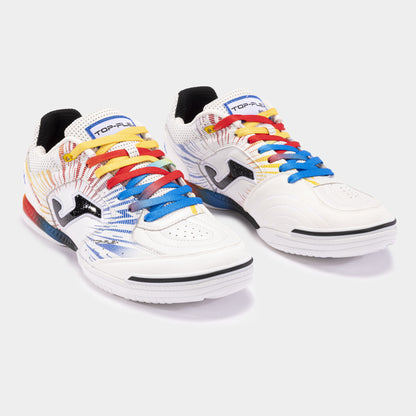 Sapatilhas futsal Top Flex 24 indoor branco vermelho