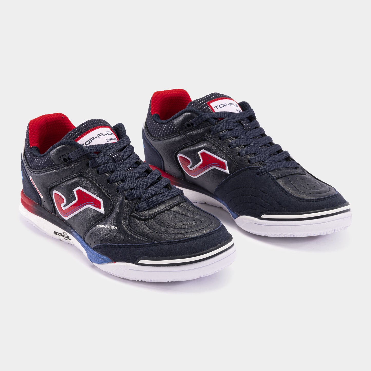 Sapatilhas futsal Top Flex Rebound 24 indoor azul marinho vermelho