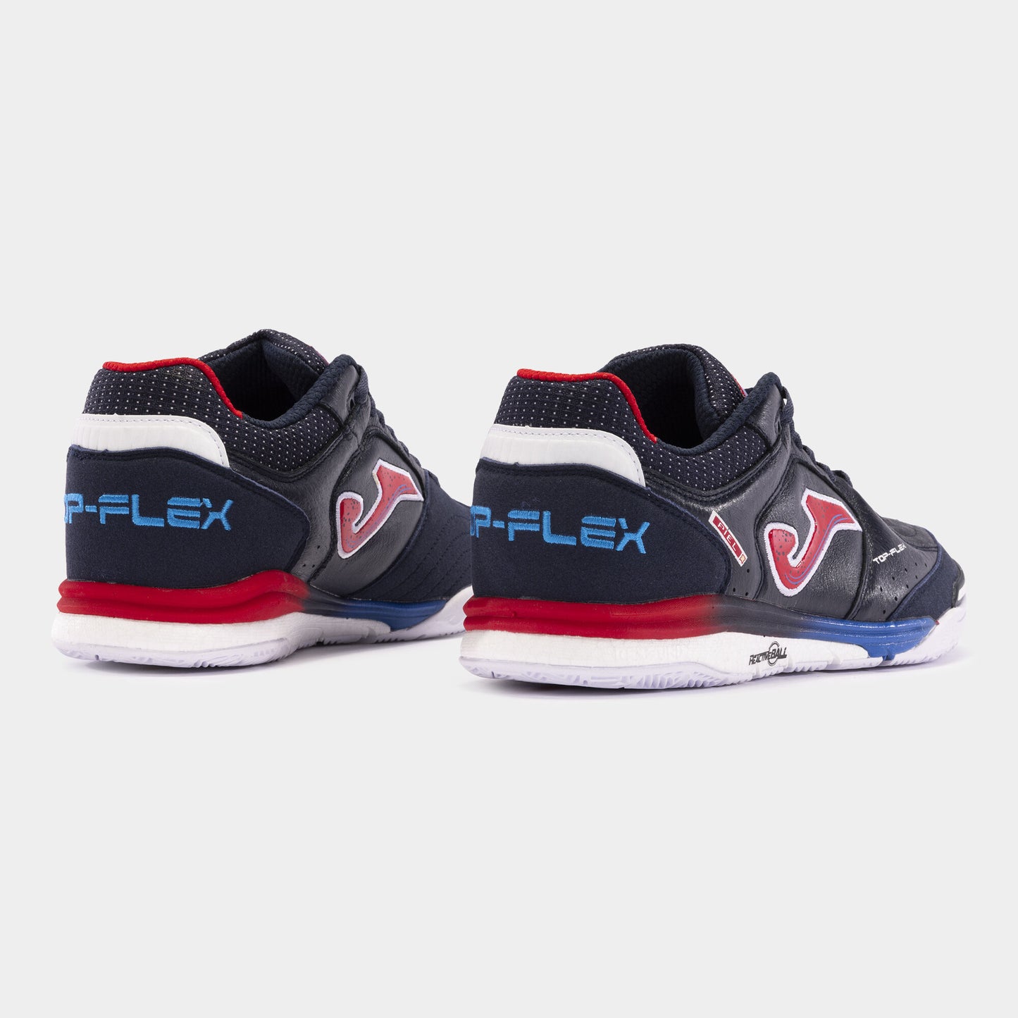Sapatilhas futsal Top Flex Rebound 24 indoor azul marinho vermelho
