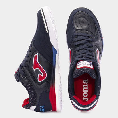Sapatilhas futsal Top Flex Rebound 24 indoor azul marinho vermelho