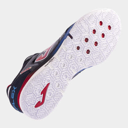 Sapatilhas futsal Top Flex Rebound 24 indoor azul marinho vermelho