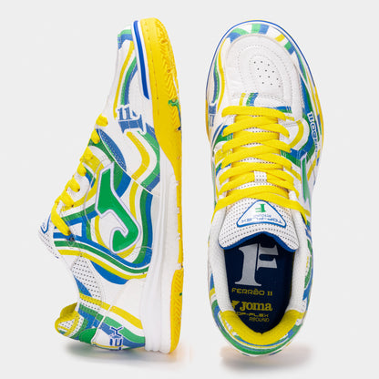 Sapatilhas futsal Top Flex Rebound 24 Ferrão indoor branco verde