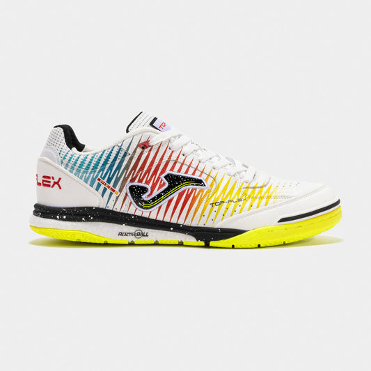 Sapatilhas futsal Top Flex Rebound 25 indoor branco amarelo vermelho